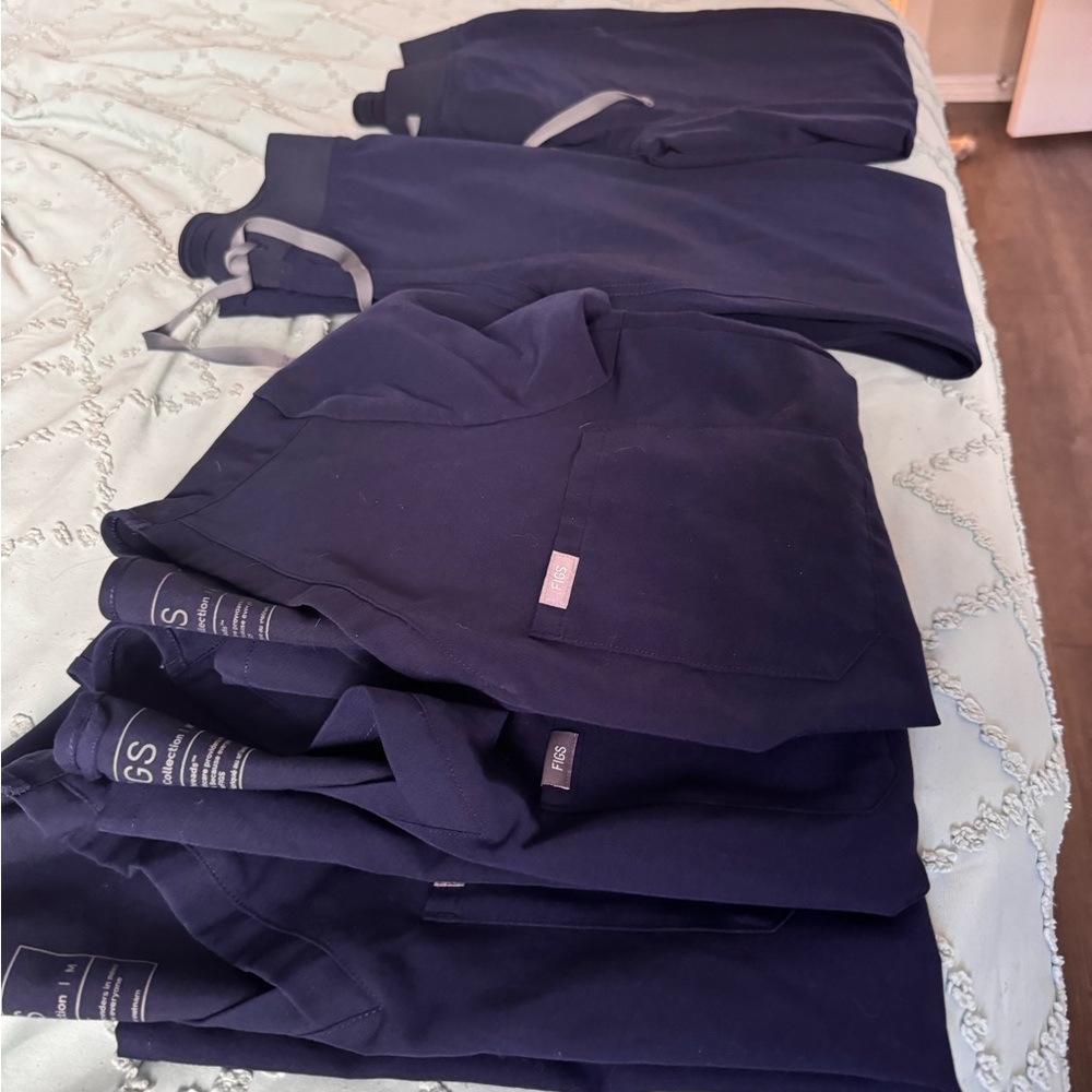 Navy figs scrubs bundle